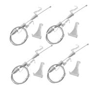 SEWACC 4 Piezas Kit de Colgar Cuadros Ajustable Ganchos Pesados y Sistema de Riel para Exhibición de Arte Casa y Galerías Instalación Herramientas