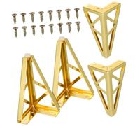 SEWACC 4 Piezas Patas Metálicas para Muebles Soporte Robusto para Sofá Mesitas Pequeñas y Diseño Moderno y Elegante Fácil Instalación Hexagonal Color Titanio
