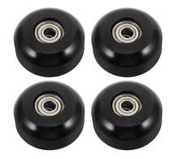 SEWACC 4 Ruedas de Patineta de PU Negro con Rodamientos y Absorción de Impactos para Competencias Profesionales y Parques, Alta Flexibilidad y Durabilidad