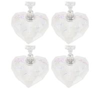 SEWACC 4 soportes para uñas a presión con base de corazón - Soporte magnético transparente para puntas de uñas - Expositor para manicura para practicar, fiestas, festivales, salones de belleza y