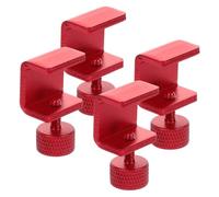 SEWACC 4piezas Clips Ajustables para Cama de Impresora Abrazaderas de Aluminio para Fijación de Vidrio Calefactado de Rojo