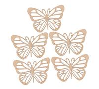 SEWACC 5 piezas Rebanadas de Madera Forma de para Manualidades DIY Decoraciones Naturales para Eventos Bodas y Proyectos de Arte Material de Madera Resistente