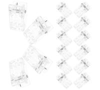 SEWACC 50 Clips Transparentes Resorte para Insignias y Credenciales, Tamaño Pequeño, Material Plástico y Metal Ecológico, Prácticos para Oficinas, Ferias y Eventos Escolares