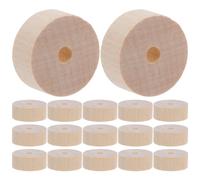 SEWACC 50 ruedas de madera sin terminar para manualidades - Mini ruedas para coches de juguete, proyectos de bricolaje, tractores a escala, decoración de carros de granja, adornos para el árbol de