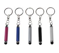 SEWACC 5piezas Lápiz Capacitivo Portátil para Pantallas Táctiles Estilógrafos con Negro Plateado Azul Rosa Compatible con Teléfonos y Tablets