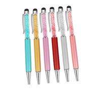 SEWACC 6 Piezas Bolígrafo Capacitivo de Punta Fina Forma de Cristal Diamante Lápiz Táctil Escritura Mano Compatible con Dispositivos Móviles y Tabletas Color Aleatorio