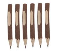 SEWACC 6 piezas Lápices de Madera Natural Lápices Cortos de Rama para Preescolar Dibujo Escritura Regalo Ecológico