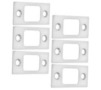 SEWACC 6 piezas Placas de Refuerzo para Cerraduras de Puerta Acero Inoxidable Ajustables Seguridad para Puertas Deslizantes y Pantalla Níquel Satinado