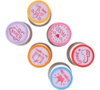 SEWACC 6 Sellos de Profesor Aula Frases Motivacionales en Inglés, Estampillas Pequeñas para Calificar Tareas, Material Didáctico Imprescindible para Maestros, Colores de Color Aleatorio