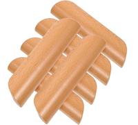 SEWACC 6 Tiradores Semicirculares Fáciles de Instalar de Madera y Peso Ligero Resistentes al Desgaste Estilo Vintage para Cajones y Armarios para Cocina y Dormitorio