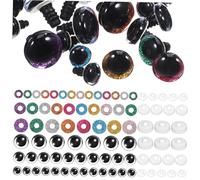 SEWACC 60 Juegos Ojos de Plástico para Proyectos DIY de Animales de Peluche y Muñecos de Crochet Accesorios para Manualidades