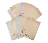 SEWACC 60 Piezas Papel de Carta Vintage Estilo Campestre A4 Diseño Romántico y Suave para Escribir en Casa o Escuela, Papel de Notas con Patrones Hermosos y Escritura Varios estilos