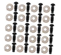 SEWACC 600 Piezas Ojos de Seguridad de Plástico Negro para Manualidades de Muñecas con Arandelas para Animales de Peluche y Proyectos de Ganchillo