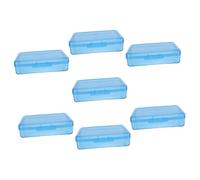SEWACC 7 Piezas Caja De Lápices De Plástico Estuche De Papelería Caja De Lápices Creativa Bolsa De Lápiz Transparente Organizador De Bolígrafos para Estudiantes Alumno Blue El Plastico