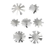 SEWACC 7 Piezas Plantilla Acero Inoxidable para Manicura Francesa Módulo para Decoración de Uñas Cortador de Uñas Reutilizable Herramienta Profesional para Salón y Bricolaje