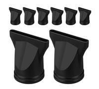 SEWACC 8 Boquillas de Plástico Negro para Secador de Pelo, Accesorio Concentrador Compacto y Portátil para Salón y Peinado Profesional