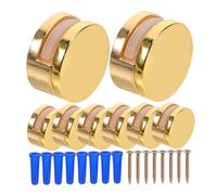 SEWACC 8 piezas Clips para Espejo de Vidrio de Aleación de Zinc Soporte de Fijación Mural para Estantes de Doradas Montaje Fácil y Resistente para Baño y Dormitorio