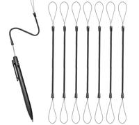SEWACC 8 Piezas Cordón Elástico Retráctil para Lápiz Táctil Cuerda Sujeción Resistente de Plástico para Bolígrafo Antipérdida y Práctico para Tablet y Oficina