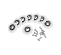 SEWACC 8 Piezas Rodillos para Puerta de Ducha Diámetro con Rodamientos Metálicos y Tornillos Ruedas Deslizantes Silenciosas Resistentes la Humedad para Mampara de Vidrio Baño