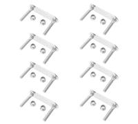 SEWACC 8 Piezas Soporte Base para Patines de Ruedas, 30mm, Doble Línea | Kit de Montaje con Tuercas, Diseño Amortiguador, para Botas y Patines Quad, Práctica y Eventos