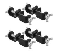 SEWACC Abrazaderas de Soporte de Hierro para Laboratorio Químico Abrazadera Cruzada Ajustable de Doble Tornillo Paquete de 4 Piezas para Equipo Experimental Escolar y Accesorios de