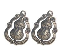 SEWACC Adornos Colgantes de Latón en Forma de Calabaza Estilo Chino, 2 Piezas para Decoración de Sala y Hogar, Protección Mala Suerte y Buena Fortuna