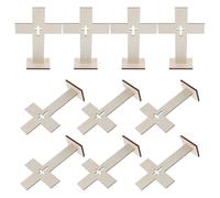 SEWACC Adornos de Cruz de Madera Hechos a Mano 10 Piezas Tamaño 17X11 CM Decoración Religiosa para Bodas Bautizos Iglesias y Eventos Familiares