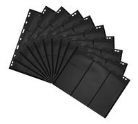 SEWACC Álbum de Sellos Hojas Sueltas Doble Cara 10 Piezas Tamaño Estándar 9 Agujeros Porta Sellos para Colección y Almacenamiento Organizador para Coleccionistas