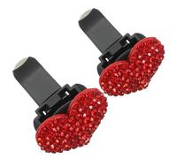 SEWACC Ambientador Difusor para Coche Clips de Ventilación en Forma de Corazón Cristales, 2piezas, Fácil de Usar y Decoración Interior para Fiesta Verano