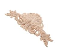 SEWACC Aplique Decorativo de Madera Tallada Europeo 385X18 CM para Esquinas Moldura Floral para Muebles Apliques de Madera para Decoración de Interiores y Proyectos DIY