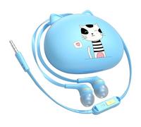 SEWACC Auriculares In Ear con Cable y Micrófono Diseño Adorable Compatible con Huawei y Aislamiento de Ruido Videos Uso Portátil