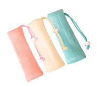 SEWACC Bolsas para Jabón de Ducha 3 Piezas Multicapas Malla Exfoliante para Jabón Barra Colores Rosa Beige y Verde Red para Espumar Baño Diario