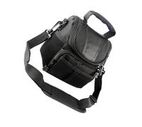SEWACC Bolso Bandolera para Cámara DSLR Portátil de Nylon con Cremallera Flexible, Bolsa de Hombro Negra Adecuada para Fotografía y Almacenamiento de Equipo