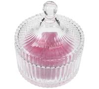 SEWACC Borla para Polvos Extragrande Rosa, Agradable y Cómoda con Recipiente de Vidrio, Diseño Femenino con Lazo Rosa, para Base y Polvo en Rostro y Cuerpo