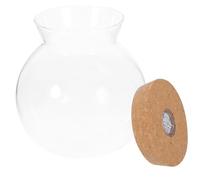 SEWACC Botella de Vidrio Transparente para Micro Paisaje con Luz LED Pecera Ecológica Pequeña y Compacta para Terrarios DIY Exhibidor para Plantas y Decoración Hogar