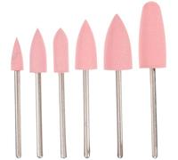 SEWACC Brocas para Uñas de Diamante 6piezas Rosa para Manicura Profesional Función de Pulido y Eliminación de Piel Muerta para Arte de Uñas DIY