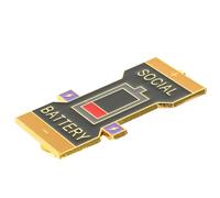 SEWACC Broche de Batería Social Negro de Aleación Clip-on Elegante | Prendas y Bufandas, Pasador de Cierre de Seguridad, Adorno Símbolo de Psicología
