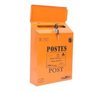 SEWACC Buzón de Hierro Vintage con Cerradura Caja de Cartas Resistente para Exterior Interior Montaje Pared Diseño Rústico Americano Seguro y Duradero para Hogar y Oficina