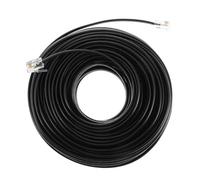 SEWACC Cable de Extensión Hilos PC Negro para Línea Fija y Fax Hogar Oficina Accesorio