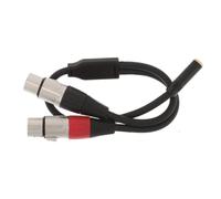 SEWACC Cable XLR a 1/8 Hembra Adaptador de micrófono TRS estéreo de 3,5 mm equilibrado a doble XLR hembra convertidor de cable transformador 30 cm