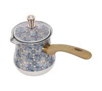 SEWACC Cafetera Turca Cezve de Acero Inoxidable 720 Ml con Mango de Madera para Estufa de Gas Inducción y Cerámica Calentador de Leche para Café Tradicional Árabe y