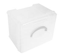 SEWACC Caja de Almacenamiento de Archivos de Plástico Transparente con 6 Compartimentos, Organizador Portátil con Asa, Clasificadora de Documentos para Oficina y Hogar