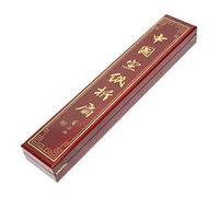 SEWACC Caja de Almacenamiento de Madera con Tapa Soporte para Abanico de Estilo Chino Soporte para Abanico Plegable Vintage Caja para Pinceles Multiusos