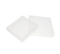 SEWACC Caja de Almacenamiento para Crioviales de Compartimentos Soporte para Tubos de Ensayo Plásticos de Organizador de Laboratorio Resistente Temperaturas Caja Criogénica de