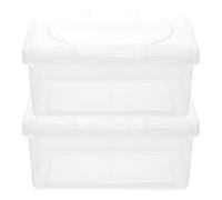 SEWACC Caja Dispensadora de Toallitas Húmedas para Bebés Tapa Antipolvo Plástico Resistente Capacidad 1400 Ml 195 X 125 X 95 CM Adecuado para Baño Coche y Hogar - Pack 2 Unidades