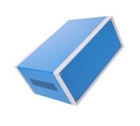 SEWACC Caja Eléctrica Metálica Azul 110x180x130mm Paneles Delanteros y Traseros para Proyectos Electrónicos, Carcasa Resistente Intemperie, Caja para Conexiones y Cerramientos Eléctricos