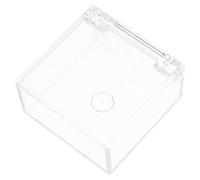SEWACC Caja Expositora Acrílica Transparente con Tapa Abatible Contenedor Cuadrado 6X6X3 CM Organizador Multiusos para Joyas Objetos Pequeños y Recuerdos Adecuado para Hogar y