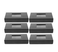SEWACC Caja Negra Estructura Resistente de Papel y Plástico para Guardar Corbatas de Moño con Ventana Transparente Diseño Clásico Elegante para Regalos en Envíos a Larga Distancia