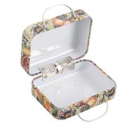 SEWACC Caja organizador de artículos diversos retro Gel brillo pestañas casos pequeño organizador cosmeticos organizador de cosmeticos pequeña maleta de viaje mini maleta retro Metal