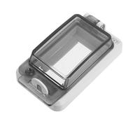 SEWACC Caja Protectora para Caja de Interruptores con Ventana Transparente y para Botón de Parada de Emergencia Protección Resistente para Sistemas Eléctricos Exteriores
